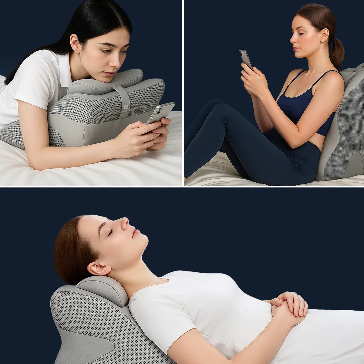 Ergonomic Cushion with Bed Rest Back Support