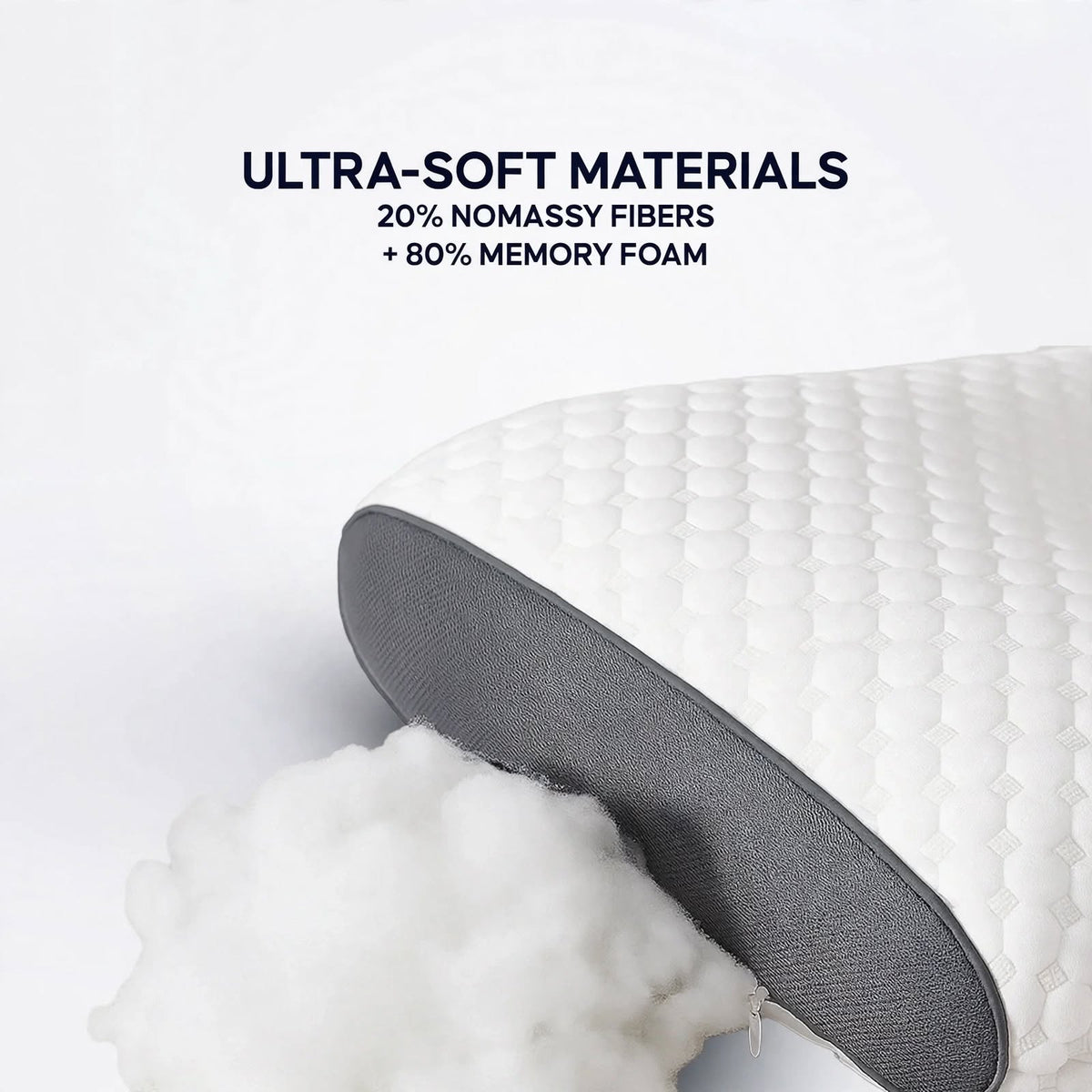 Nomassy ergonomic foam pillow