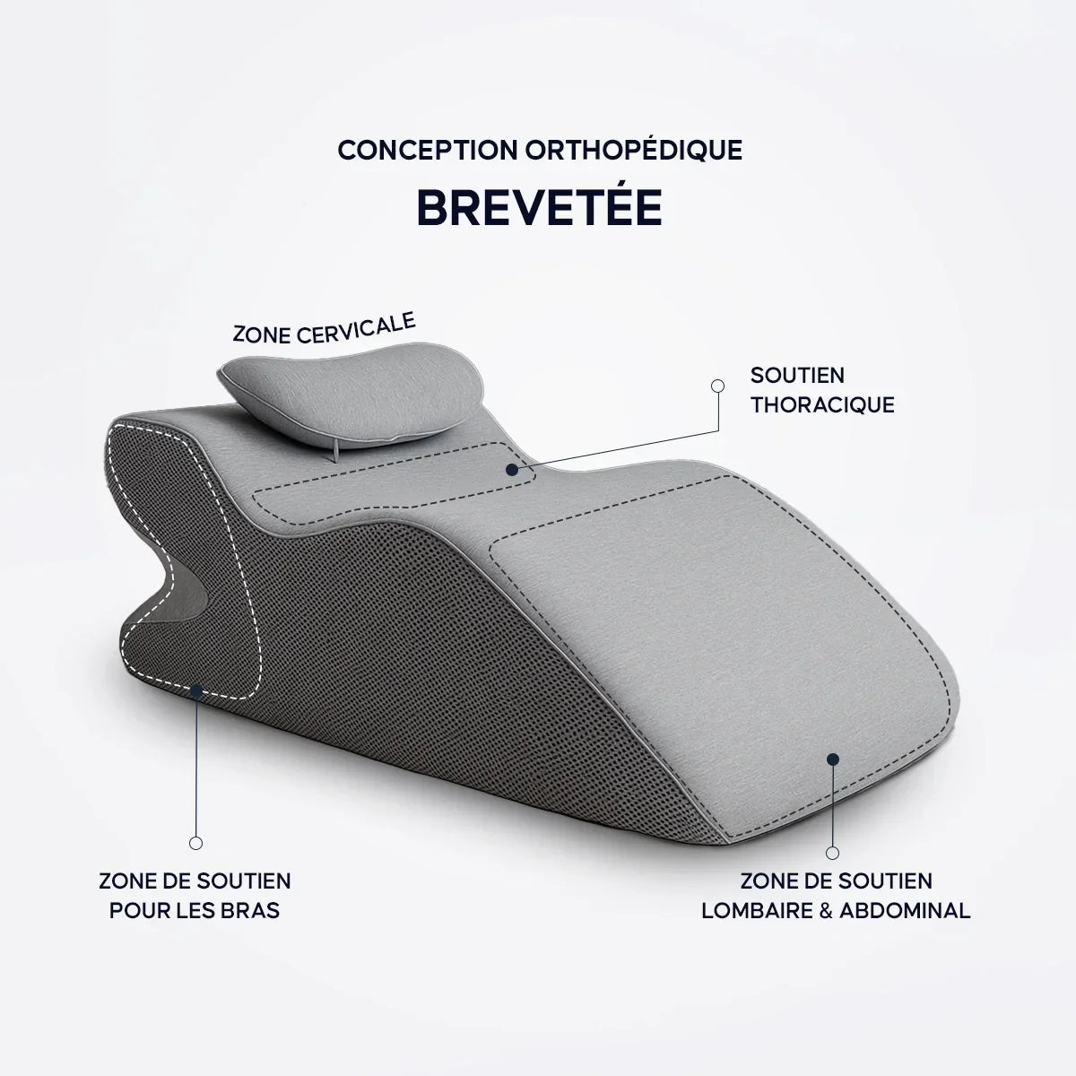 Ergonomic Cushion with Bed Rest Back Support