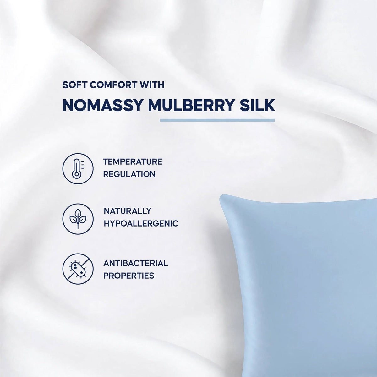 Nomassy Natural Silk Pillowcase